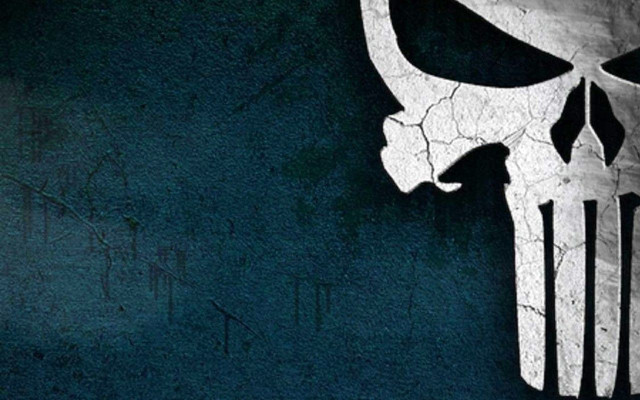 Skull black white wall blue free wallpaper for desktop - medium preview image