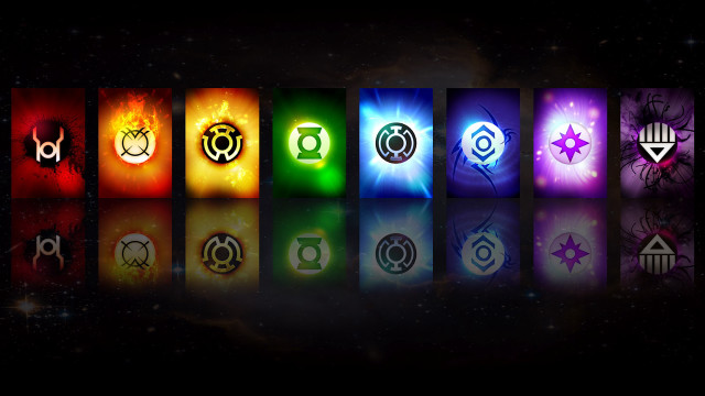 Colorful logos black background space free wallpaper for desktop - medium preview image