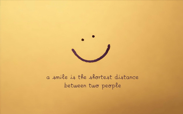 Smile shortest distance yellow background #3 free wallpaper for desktop - medium preview image