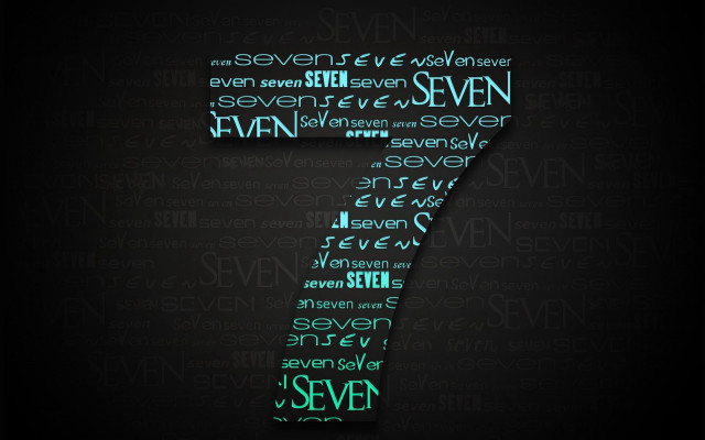 Number seven words black background free wallpaper for desktop - medium preview image