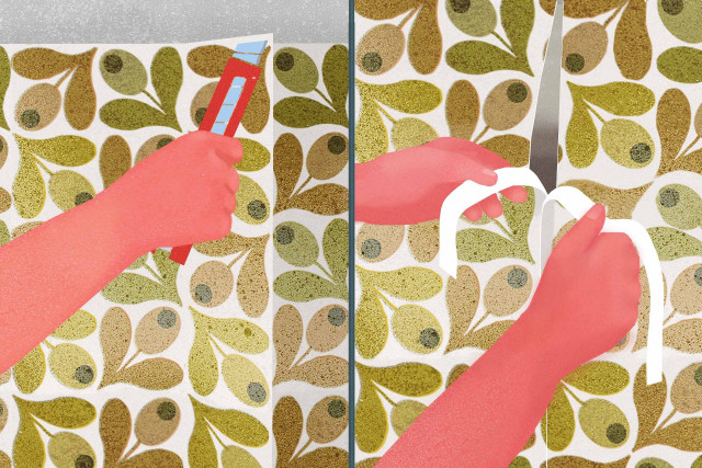 Hands toothbrush floral wall green free wallpaper for desktop - medium preview image