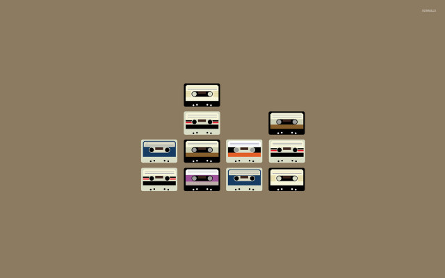 Old school tapes pyramid brown free wallpaper for desktop - medium preview image