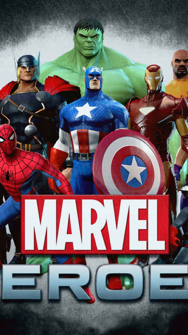 Marvel hero avengers superheroes group free wallpaper for mobile - medium preview image