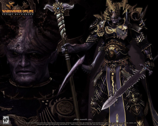 Warhammer character sword demon battle free wallpaper for desktop - medium preview image
