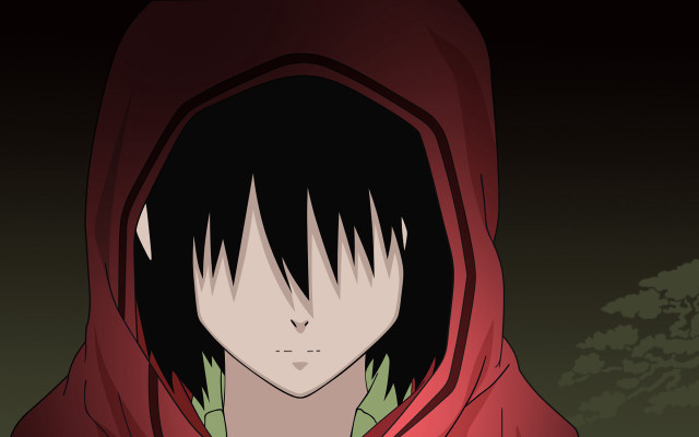Hooded person red jacket tree free wallpaper for desktop - medium preview image