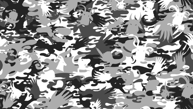 Camouflage black white pattern texture #2 free wallpaper for desktop - medium preview image