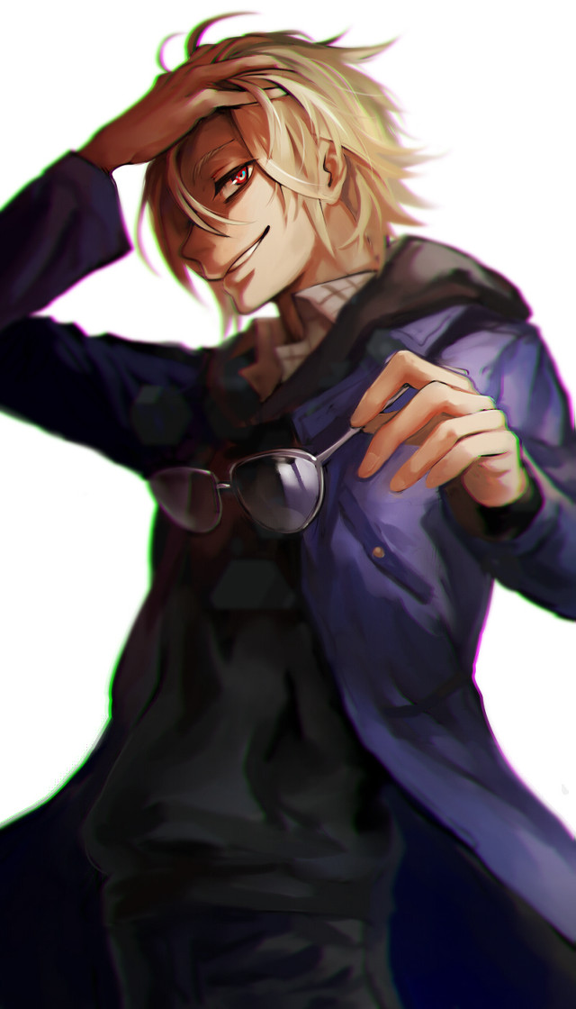 Blonde man serious expressionism portrait free wallpaper for mobile - medium preview image