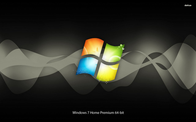 Black background windows7 logo smoke free wallpaper for desktop - medium preview image