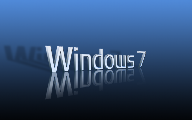 Shiny metal windows7 logo blue free wallpaper for desktop - medium preview image