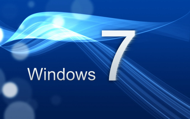 Blue background windows 7 white free wallpaper for desktop - medium preview image
