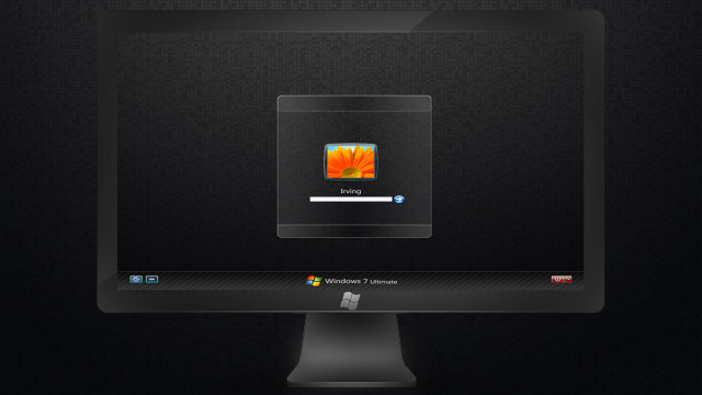 Computer black background red orange free wallpaper for desktop - medium preview image