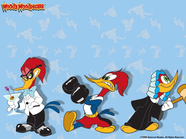 Cartoon birds different outfits colorful free wallpaper for desktop - medium preview image