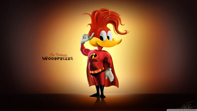 Cartoon ducky hero red cape free wallpaper for desktop - medium preview image
