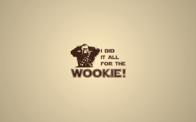 Monkey woodcut star wars wookie free wallpaper for desktop - medium preview image