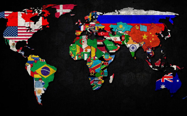 World map flags countries sides #4 free wallpaper for desktop - medium preview image