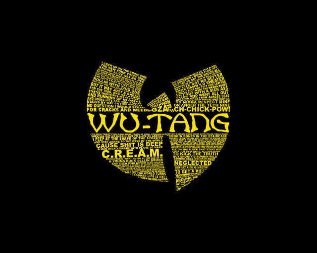 Black background yellow words word free wallpaper for desktop - medium preview image