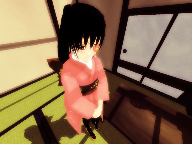 Woman red dress green floor free wallpaper for desktop - medium preview image