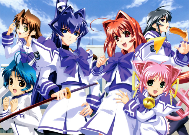 Anime girls purple blue eyes free wallpaper for desktop - medium preview image