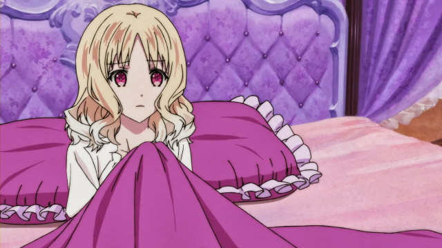 Woman bed pink blanket purple free wallpaper for desktop - medium preview image