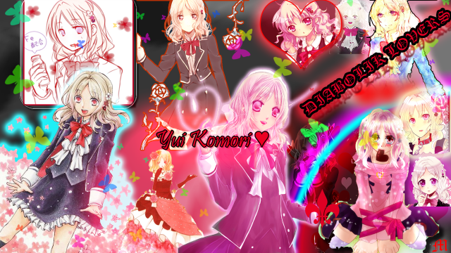 Anime girls hearts stars group free wallpaper for desktop - medium preview image