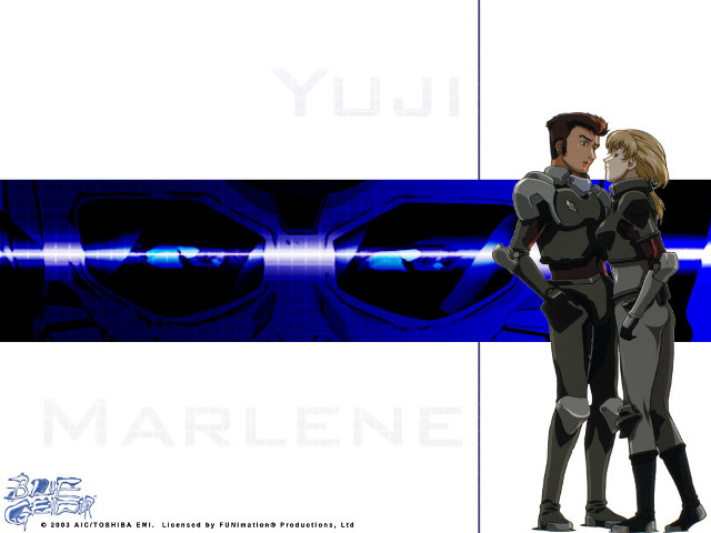 Couple people standing blue background #3 free wallpaper for desktop - medium preview image