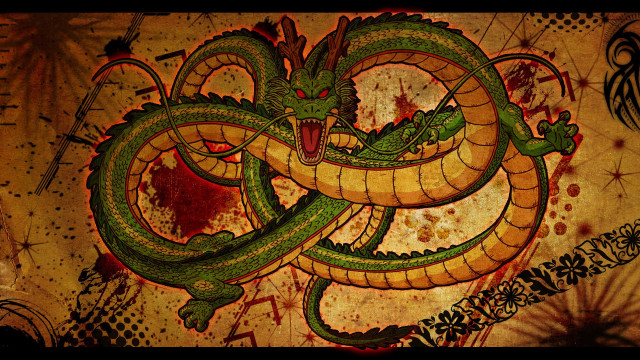 Green dragon red spots glowing #2 free wallpaper for desktop - medium preview image