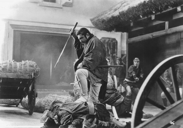 Man standing logs wheelbarrow sword free wallpaper for desktop - medium preview image