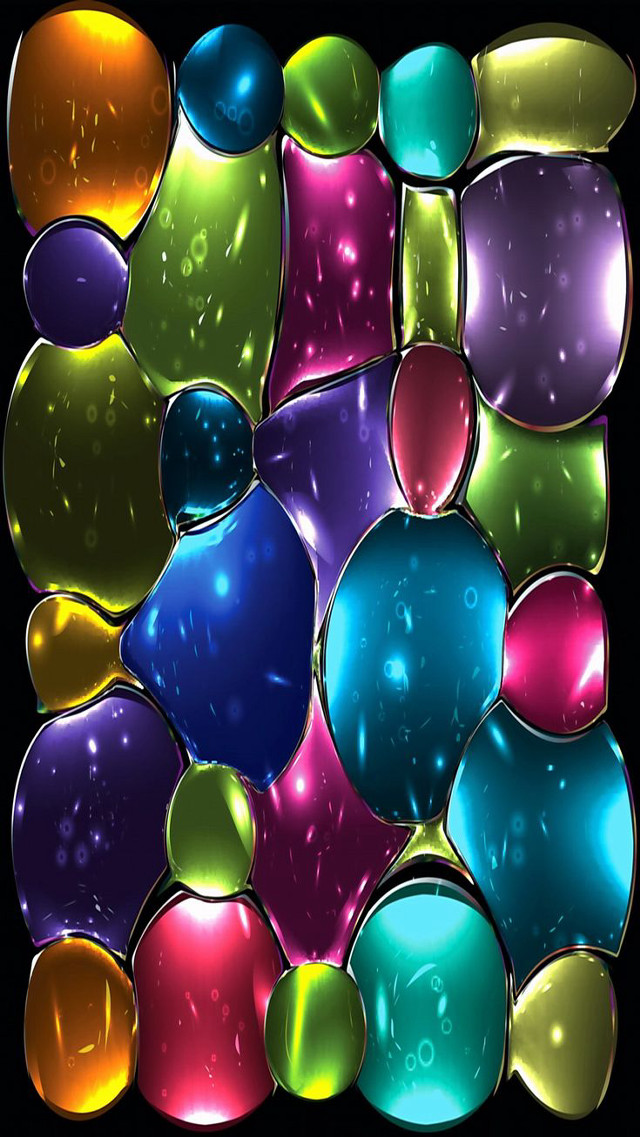 Colorful background bubbles liquid black free wallpaper for mobile - medium preview image