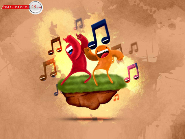 Cartoon character jumping cliff music free wallpaper for desktop - medium preview image