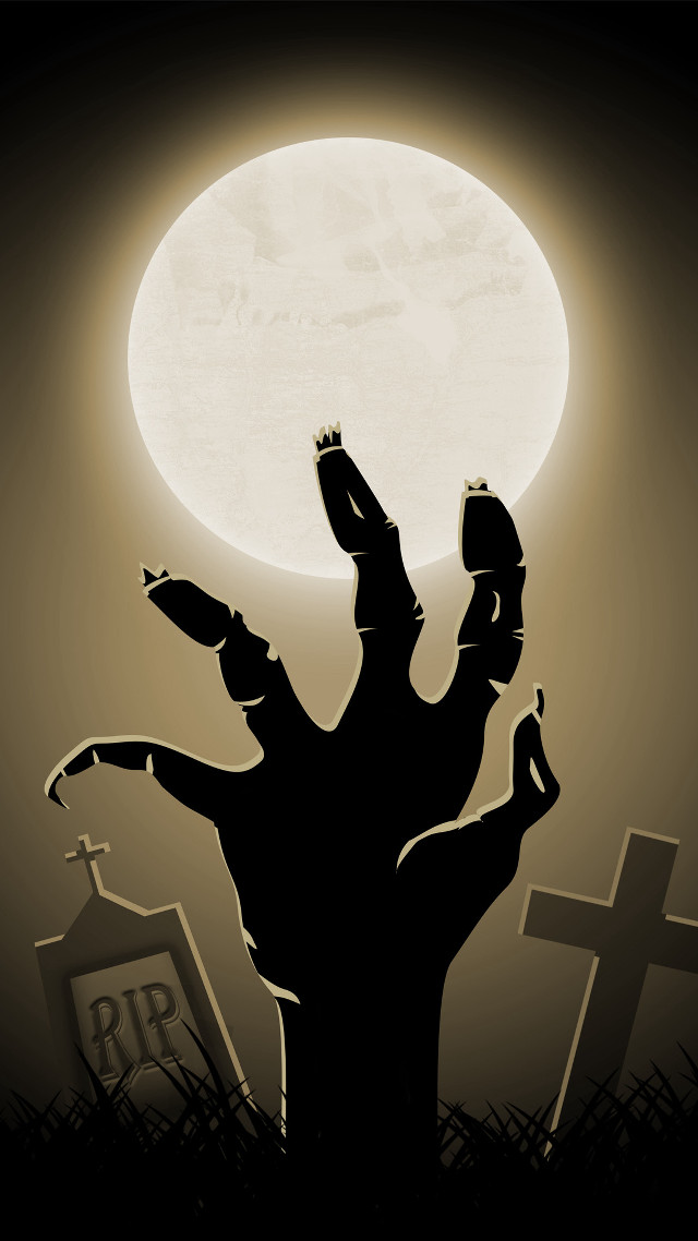Creepy zombie hand grave full free wallpaper for mobile - medium preview image