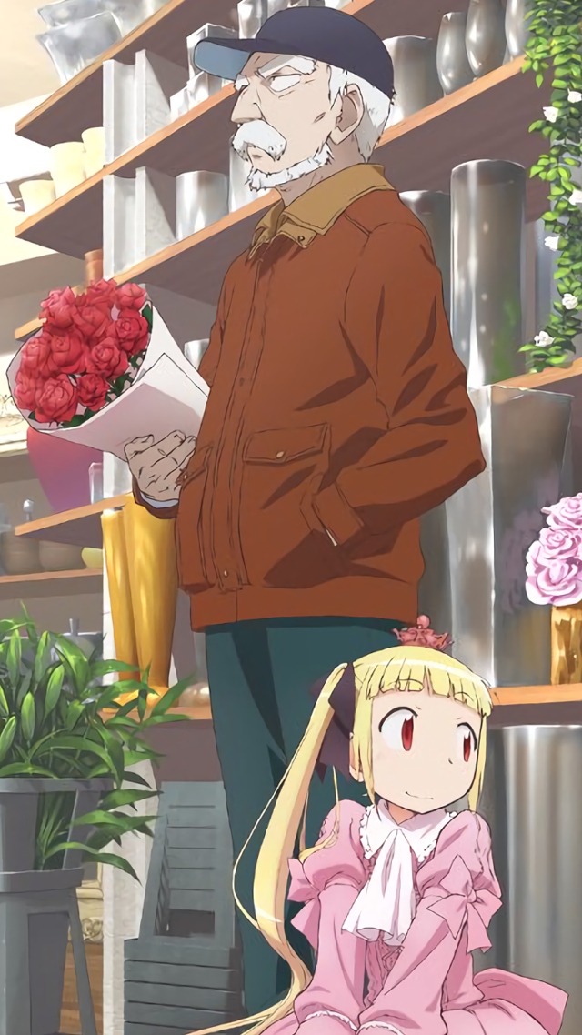 Man woman flowers portrait beard free wallpaper for mobile - medium preview image