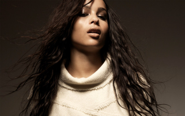 Woman long hair wind eyes #6 free wallpaper for desktop - medium preview image