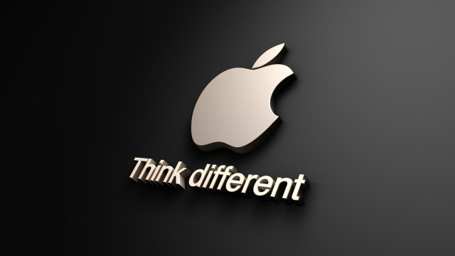 Apple logo think different side #2 free wallpaper for desktop - medium preview image