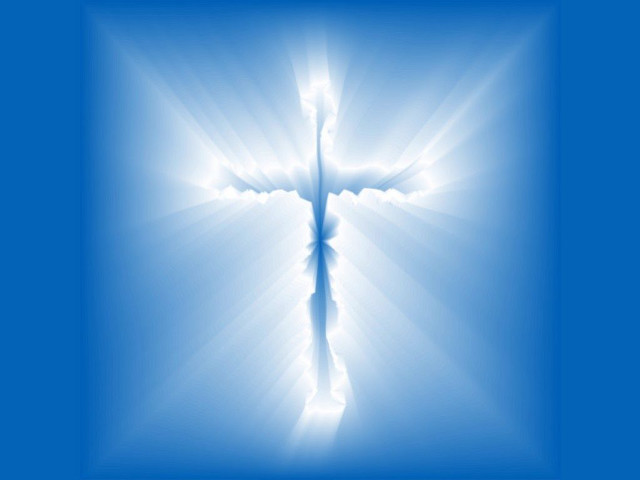 Cross bright light blue background free wallpaper for desktop - medium preview image