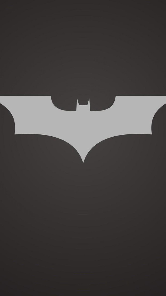 Batman logo white outline minimalist free wallpaper for mobile - medium preview image