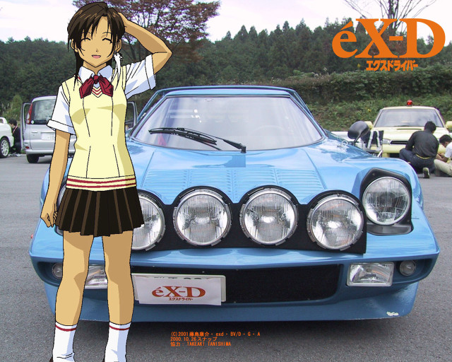 Girl car bowtie man suit free wallpaper for desktop - medium preview image