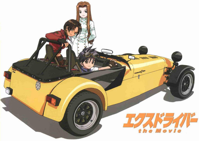 Yellow car two people woman free wallpaper for desktop - medium preview image