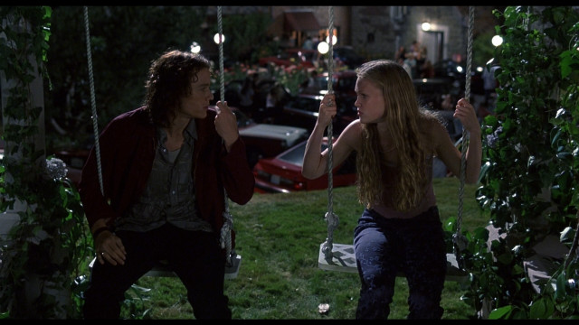 Man woman swing park night free wallpaper for desktop - medium preview image