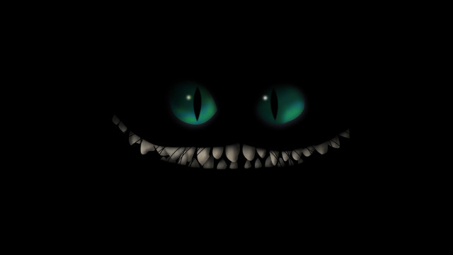 Black background green eyes smile #3 free wallpaper for desktop - medium preview image