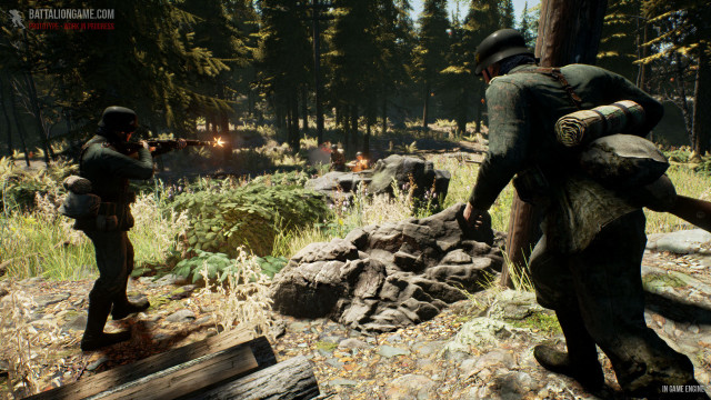 Man holding gun forest another free wallpaper for desktop - medium preview image