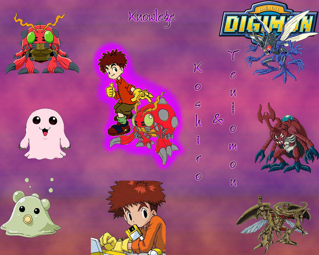 Cartoon characters purple background grouped free wallpaper for desktop - medium preview image