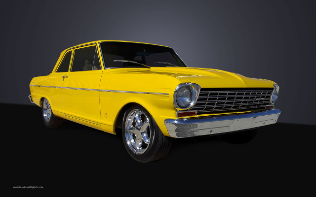 Yellow car black background precisionism free wallpaper for desktop - medium preview image