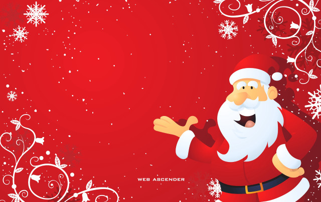 Red white christmas background santa free wallpaper for desktop - medium preview image