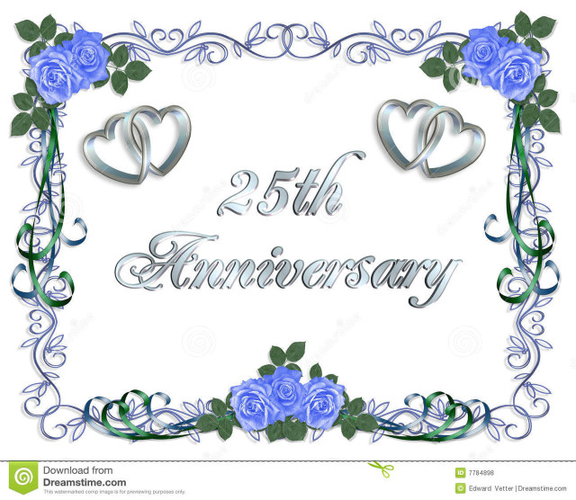 25th anniversary card roses hearts free wallpaper for desktop - medium preview image