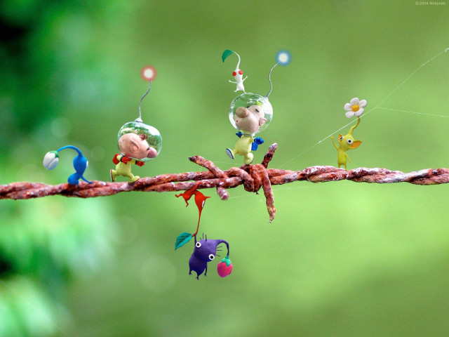 Tiny toy animals rope green free wallpaper for desktop - medium preview image