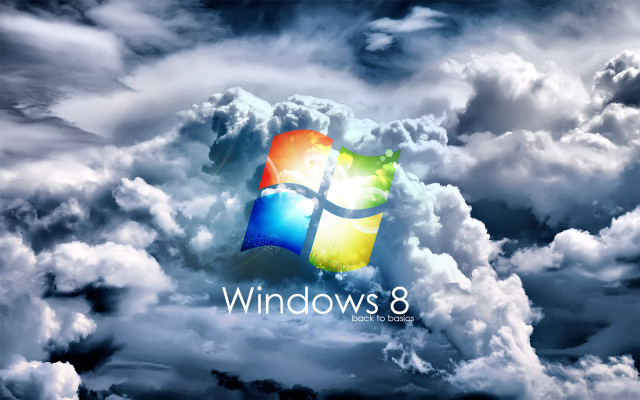 Cloud windows8 logo sky above free wallpaper for desktop - medium preview image