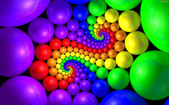 Rainbow ball pit colorful spiral free wallpaper for desktop - medium preview image