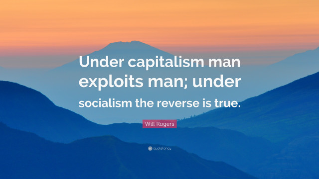 Capitalism quote mountains sky clouds free wallpaper for desktop - medium preview image