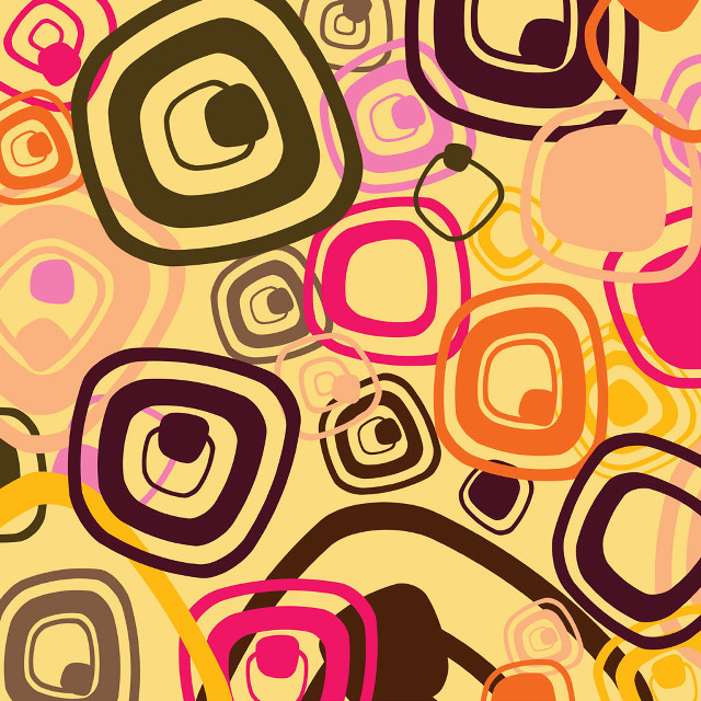 Colorful abstract circles lines yellow free wallpaper for tablet - medium preview image