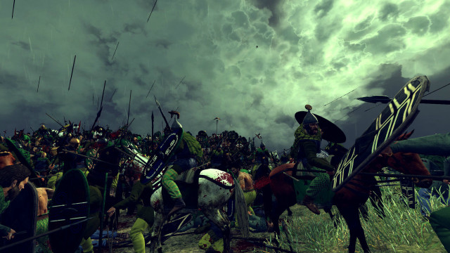 Men horses field storm clouds free wallpaper for desktop - medium preview image